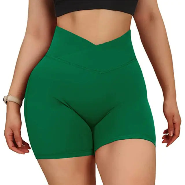 Sports Shorts Women High Waist Workout Seamless Fitness Yoga Shorts